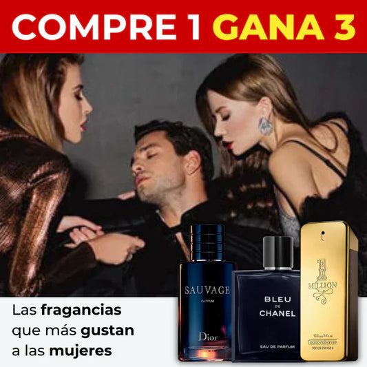 KIT 3 Perfumes Importados - SUAVAGE DIOR | BLEU DE CHANEL | 1 MILLION + Regallo Exclusivo